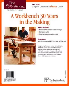 fine woodworking’s a Workbench 30 Years in the Making Plan