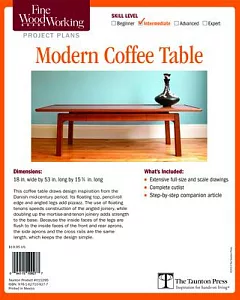 fine woodworking’s Modern Coffee Table: Intermediate
