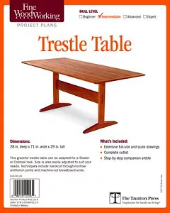 fine woodworking’s Trestle Table Plan