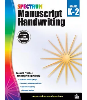 Spectrum Manuscript Handwriting Grades K-2