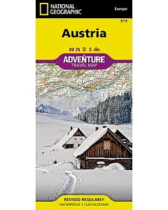 national geographic Austria Map: Travel maps International adventure Map