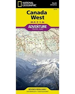 National Geographic Adventure Map Canada West: North America