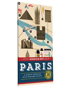 City Scratch-Off Map Paris: A Sight-Seeing Scavenger Hunt, Includes 30 Landmarks