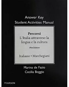 Sam Answer Key for Percorsi: L’italia Attraverso La Lingua E La Cultura