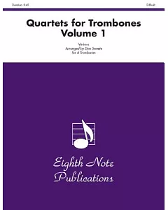 Quartets for Trombones: Score & Parts