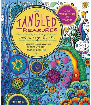 Tangled Treasures Adult Coloring Book: 52 Intricate Tangle Drawings to Color With Pens, Markers, or Pencils