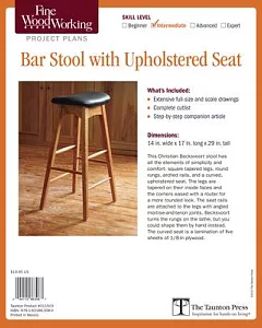 fine woodworking Bar Stool With Upholstered Seat Project Plans: Intermediate