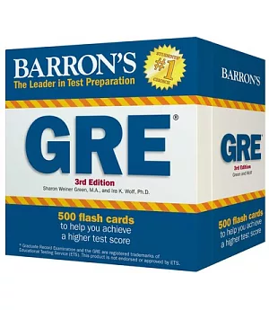 Barron’s GRE Flash Cards: 500 Flash Cards to Help You Achieve a Higher Score