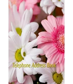 Telephone Address Book: Blank Telephone Address Book Floral Design