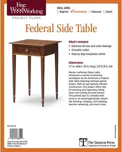Fine Woodworking’s Federal Side Table Plan