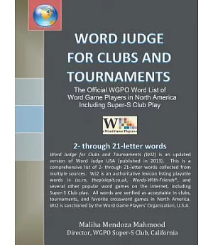 Word Judge for Clubs and Tournaments: The Official Wgpo Word List for Word Game Players in North America Including Super-s Club