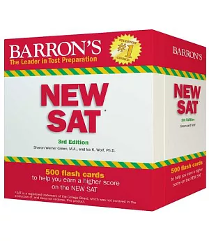 Barron’s New SAT Flash Cards: 500 Flash Cards to Help You Earn a Higher Score on the New SAT