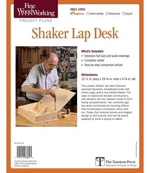 Fine Woodworking’s Shaker Lap Desk Plan