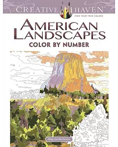 American Landscapes Color by Number Adult Coloring Book