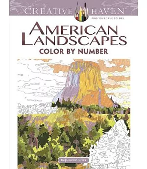 American Landscapes Color by Number Adult Coloring Book