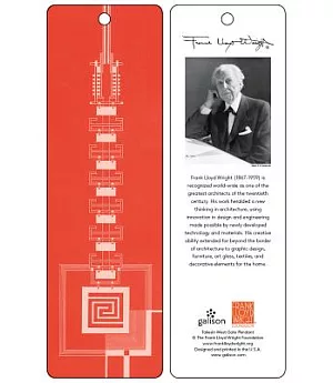 Frank Lloyd Wright Taliesin West Gate Bookmark, Red