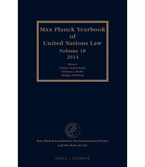 Max Planck Yearbook of United Nations Law 2014