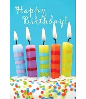 Birthday Candles & Cake Postcard, Package of 25