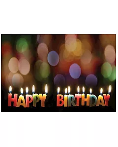 Happy Birthday Candles Postcard, Package of 25
