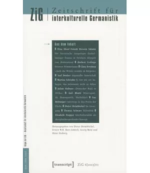 Zeitschrift Für Interkulturelle Germanistik Journal of Intercultural German Studies: 6, Jahrgang, 2015, Heft 1
