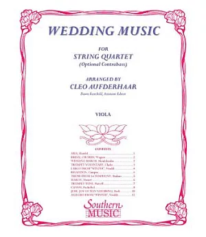 Wedding Music: For String Quartet Optional Contrabass, Viola