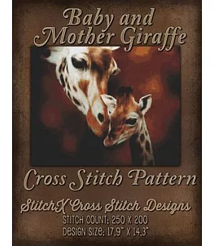Baby and Mother Giraffe Cross Stitch Pattern