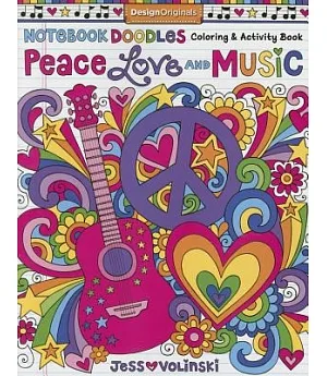 Peace, Love, Music Adult Coloring Book
