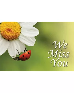 We Miss You Ladybug Postcard, Package of 25
