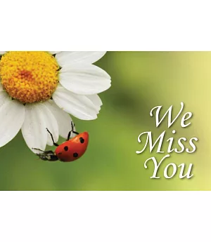 We Miss You Ladybug Postcard, Package of 25