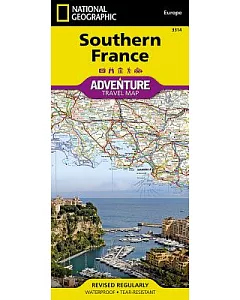 national geographic Southern France Map: Travel maps International adventure Map