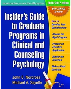 Insider’s Guide to Graduate Programs in Clinical and Counseling Psychology 2016 / 2017
