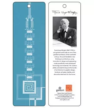 Frank Lloyd Wright Taliesin West Gate Bookmark, Blue