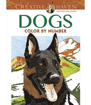 Dogs Color by Number Adult Coloring Book