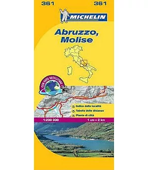 Michelin Map Italy: Abruzzo, Molise 361