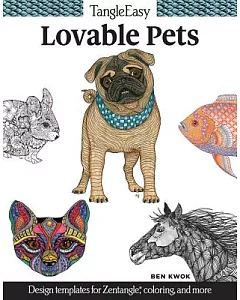 Lovable Pets Adult Coloring Book: Design Templates for Zentangle, Coloring, and More
