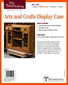 fine woodworking’s Arts and Crafts Display Case: Intermediate