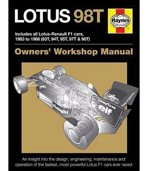 Lotus 98T Owners’ Workshop Manual: Includes All Lotus-renault F1 Cars, 1983 to 1986 - 93t, 94t, 95t, 97t & 98t