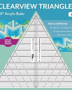 Clearview Triangle 60 Degree Acrylic Ruler - 12 Inch