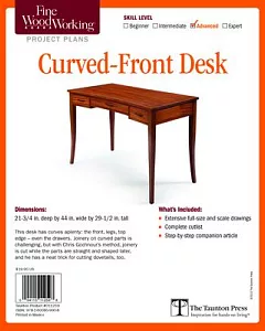 fine woodworking’s Curved-Front Desk Plan