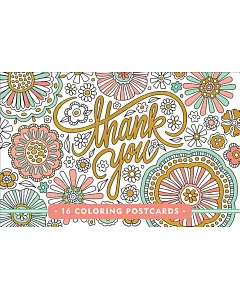Thank You Coloring Postcards
