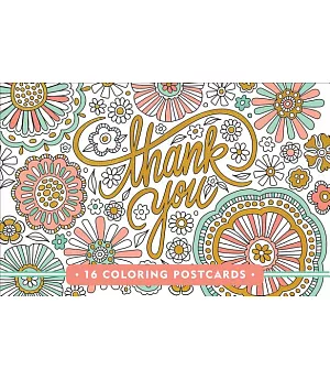 Thank You Coloring Postcards