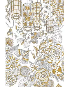 Adult Coloring Poster - Zen Garden: Gold Foil