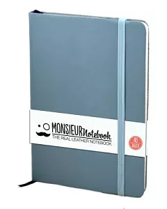 monsieur Notebook Soft Leather Journal: Baby Blue Ruled Medium