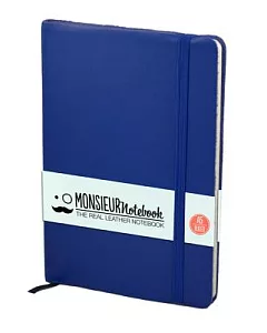 monsieur Notebook Soft Leather Journal: Royal Blue Ruled Medium
