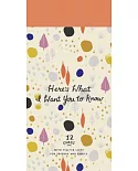 Here’s What I Want You to Know: 12 Cards With Fill-in Lists for Friends and Family