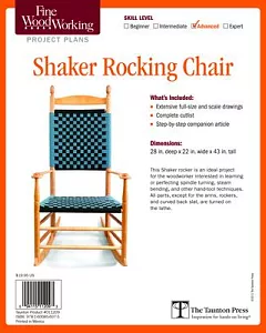 fine woodworking’s Shaker Rocking Chair Plan
