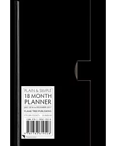 Plain & Simple Black Pocket 2016-2017 Planner