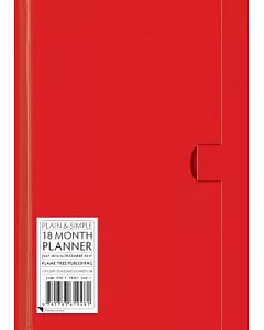 Red Standard Plain & Simple July 2016 to December 2017 Planner