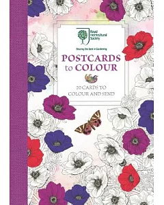 The Royal Horticultural Society Postcards to Colour: 20 Cards to Colour and Send