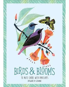 Birds & Blooms Artwork by geninne: 10 Note Cards and Envelopes